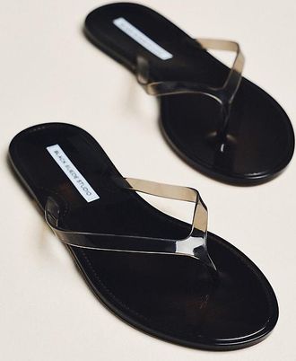 Black Suede Studio Jelly Thong Sandals