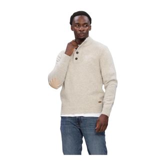 Barbour Heren Truien Vesten Essential Patch Half Zip Knitted Jumper - Heren - Truien - Beige - Maat: L Leer