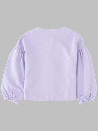 Il Gufo Cotton Sweatshirt Jacket - Purple