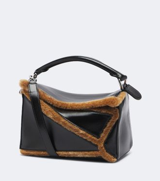 Loewe Borsa a mano Puzzle Aviator Small in pelle