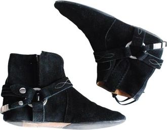 Isabel Marant Black Suede Gaucho Boots Size 36
