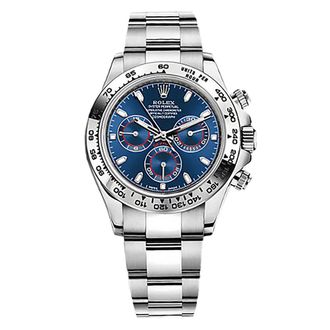 Rolex Cosmograph Daytona Blue Dial 18K White Gold Oyster Mens Watch 116509BLSO