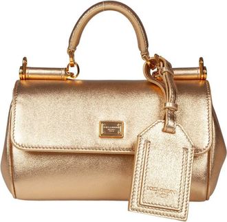 Dolce & Gabbana My Sicily Handbag In Laminated Calfskin