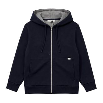 Paolo Pecora Hooded Zip Cardigan - male - Paolo Pecora - Kids Sweatshirts - Blue - 10 Y - Kids