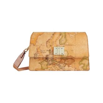 Alviero Martini 1A Classe Geo Classic Tracollina con Patta - - Bags - Donna - Beige - ONE SIZE