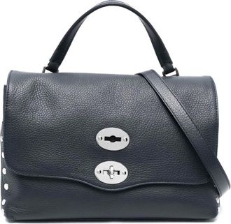 Zanellato Tassen, Dames, Blauw, ONE Size, Leer, Postina Daily S