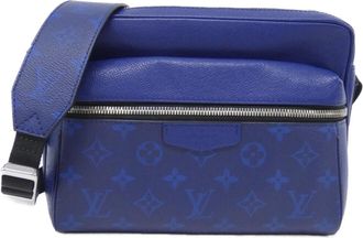 Louis Vuitton Cobalt Coated Canvas Leather Shoulder Bag (Pre-Owned)