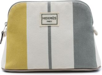 Herm&egrave;s Pre-owned Hermes Mini Canvas Rayures Rocabar Bolide Travel Pouch Ladies WHFGL9UH7IEX8IKP