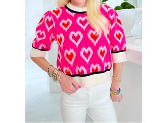 THML Clothing Love And Marriage Knit Top In Pink