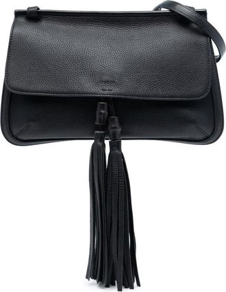 Gucci Pre-owned Gucci Medium Leather Bamboo Daily Crossbody Ladies 370826 520981