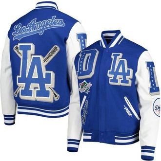 Pro Standard Mens Pro Standard Royal Los Angeles Dodgers Mash Up Logo Varsity Full-Zip Jacket at Nordstrom, Size Large