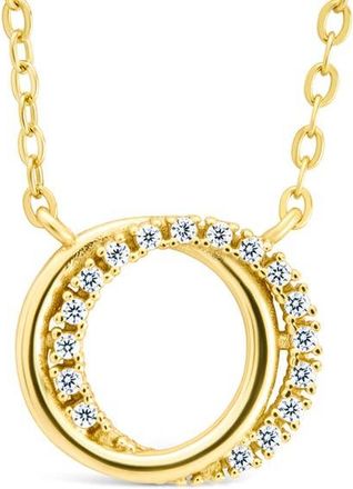 Sterling Forever Interlocking Cubic Zirconia Pendant Necklace in Gold at Nordstrom