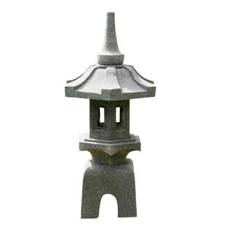 Wanda Collection Linterna japonesa pagoda zen de piedra de lava 80 cm