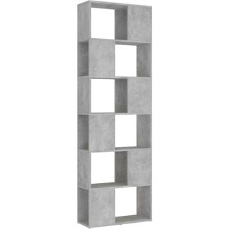 vidaXL Vidaxl - Book Cabinet Room Divider Concrete Grey 60x24x186 cm Engineered Wood