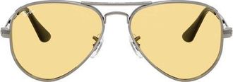 Ray-Ban The Aviator Max 58mm Pilot Sunglasses in Gunmetal /Yellow at Nordstrom