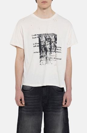 Jaded London Biblical Cotton Graphic T-Shirt in White at Nordstrom, Size Xx-Large