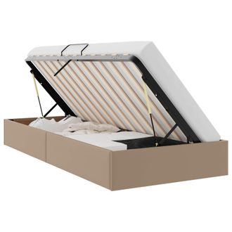 vidaXL Estructura De Cama Ottoman Capuchino 100 X 200 Cm Vidaxl
