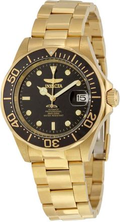 Invicta Pro Diver Automatic Black Dial Gold-plated Mens Watch 8929