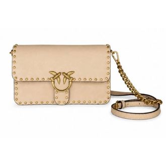 Pinko Pinko, Dames, Tassen, Beige, Maat: ONE Size Leer
