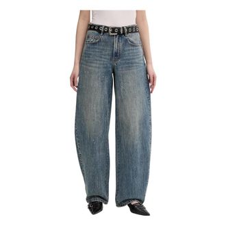 Miss Sixty Jeans, Dames, Blauw, W26 L32, Katoen, Loose-fit Jeans