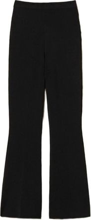 Twinset Cropped Broeken - Dames - Vrijetijds broeken - Zwart - L - Leer - Broeken