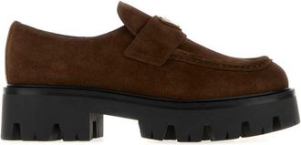 Prada Brown Suede Loafers