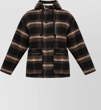 Isabel Marant checked hooded wool jacket