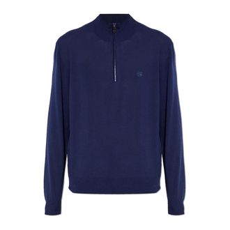 Etro Etro, Turtlenecks, male, Blue, Size: 2XL Sweater with embroidered logo