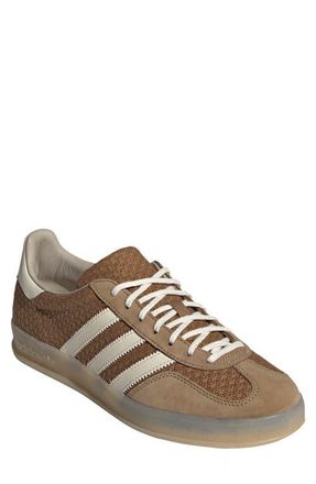 adidas Gazelle Indoor Sneaker in Brown Desert/White/Beige at Nordstrom, Size 9.5