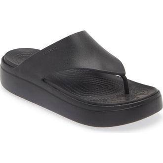 Crocs Getaway Platform Flip Flop in Black at Nordstrom, Size 6