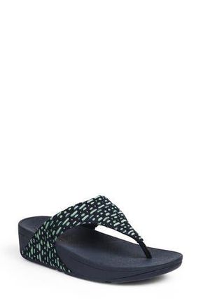 FitFlop Lulu Geo Webbing Flip Flop in Midnight Navy Mix at Nordstrom Rack, Size 10