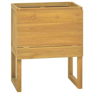 Berkfield Home Bathroom Cabinet 60x45x75 cm Solid Wood Teak in Brown | Size: 60 x 45 x 75 cm