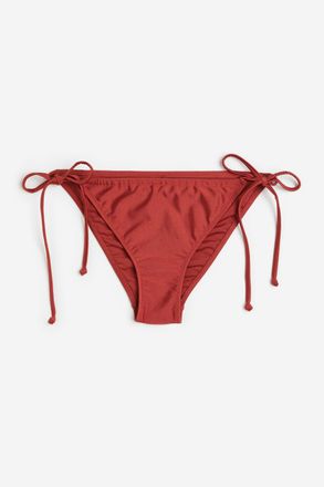 H&M Tie-Tanga Bikinihose - Rostrot