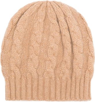 Blanca Vita Kabelgebreide muts - Bruin