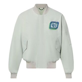 Louis Vuitton Embroidered Lightweight Bomber Jacket Light Green 1ABXSY