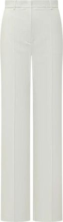 Max Mara Mstquasar Broek - Dames - Wijde Broeken - Wit - L - Wol - Broeken