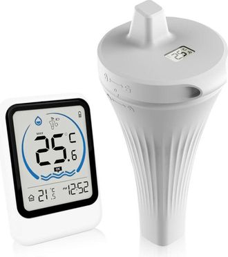OEM Term&oacute;metro De Piscina Inal&aacute;mbrico, Resistente Al Agua Ip68, Flotante E Inal&aacute;mbrico, Para Interiores Y Exteriores, Ideal Para Acuarios, Ba&ntilde;eras Y Estan