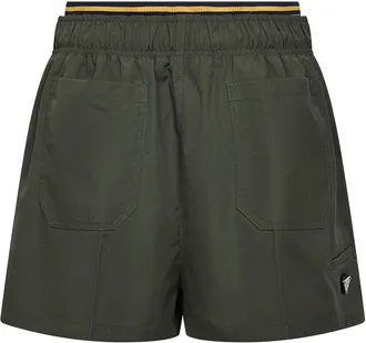 Prada Womens Military Green Twill Shorts Polyester