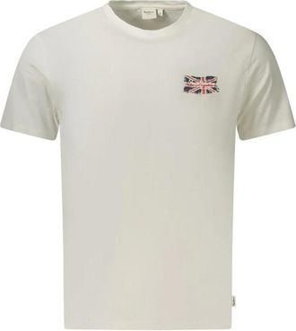 Pepe Jeans London Bianco Katoenen T-shirt met Ronde Hals - Heren - T-shirts - Wit - XL - Katoen - Tops