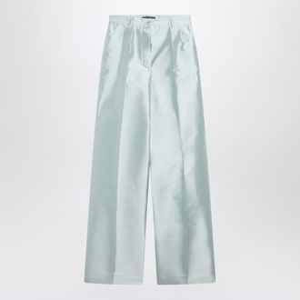 Dolce & Gabbana Pantaloni in seta shantung azzurri