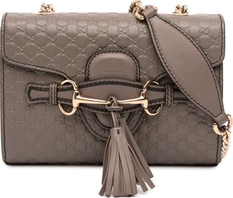 Gucci Pre-owned Womens 1955 Horsebit Shoulder Bag Gg - Grey Leather - One Size