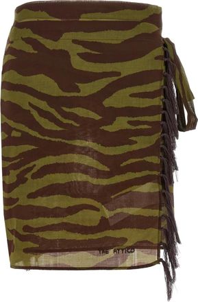 The Attico Copricostume con stampa - Marrone