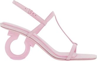 Ferragamo Elina Gancini Heel Sandals, Size 6.5 D