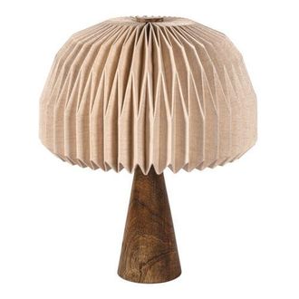 Jonathan Y Designs Sylvie 16 Modern Minimalist Paper Pleated Shade Mushroom Accent LED Table Lamp in Natural at Nordstrom