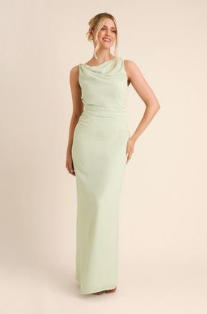 Six Stories Twist Asym Chiffon Bridesmaid Dress in Mint Green at Nordstrom, Size 14