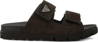 Prada Sandali con applicazione - Marrone