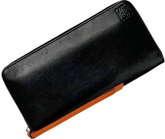 Loewe Black Multi-Color Leather Long Wallet (Bi-Fold) (Pre-Owned)