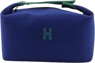 Herm&egrave;s Pre-owned Bride-a-Brac Canvas Handbag - Heren - Vintage Tassen - Blauw - ONE Size - Vintage