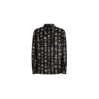 Dolce & Gabbana Heren, Overhemden, Zwart, Maat: L
