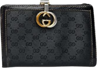 Gucci Pre-owned Vintage Portemonnee Marmont - Dames - Vintage Accessoires - Zwart - ONE Size - Leer - Vintage